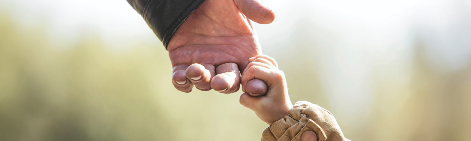 Holding a child's hand